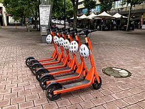Neuron scooters in Civic during December 2020