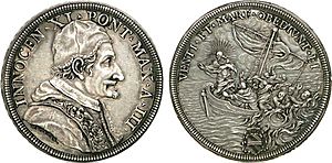 Piastre à l'effigie du Pape Innocent XI (1678-1679)