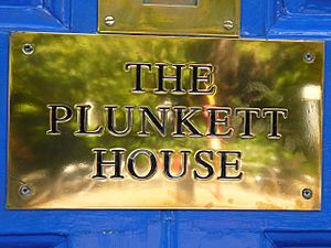 Plunkett House nameplate, Dublin, Ireland