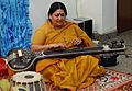Shubha Mudgal in playing the Tanpura (2527339532)