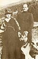 Subhas Chandra Bose and Wife Emilie Shenkl with German Shephard - 1937