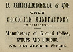 The California Miner's Almanac - 1864 - Ghirardelli Chocolate