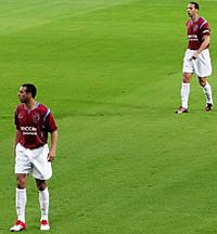 Anton and Rio Ferdinand with West Ham United