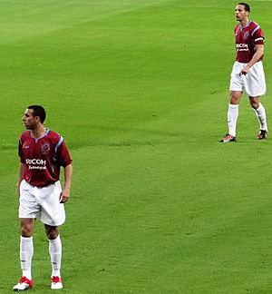 Anton and Rio Ferdinand with West Ham United