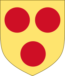 Arms of the House of Courtenay (undifferencied arms)