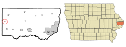 Location of Toronto, Iowa