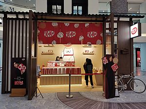 HK CWB 銅鑼灣 Causeway Bay 羅素街 Russell Street Times Square pop-up stall Kit Kat February 2022 Px3 01