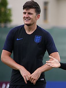 Harry Maguire and Kieran Tripper 2018 (cropped)