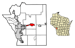 Location of West Salem in La Crosse County, Wisconsin.