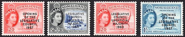 Somaliland Protectorate overprinted stamps