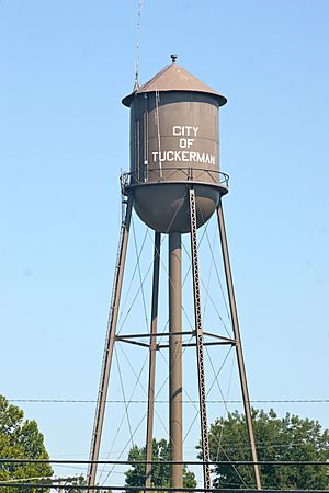 The Tuckerman Water Tower is listed on the National Register of Historic Places