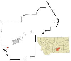 Location of Laurel, Montana