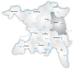 Karte Bezirk Baden