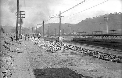 Laying Telford, Aspinwall, Pennsylvania, 1908
