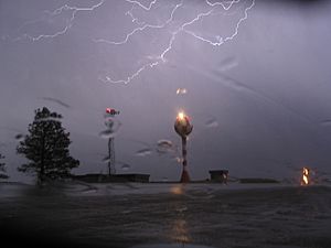 Lightning over Billings Airport April 2007