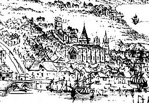 London in 1543 by Wyngaerde Eastminster
