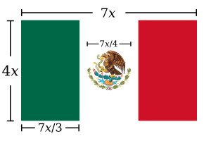 Mexico flag construction sheet