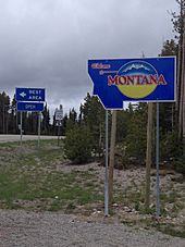 Montana State Line, US 93 at Lost Trail Pass