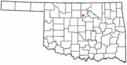 Location within Noble County and Oklahoma