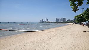 Pattaya beach on a sunny day in june 2017
