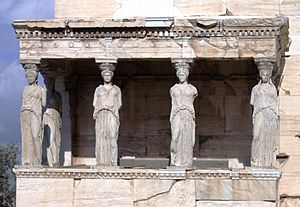 Porch of the Caryatids at Athenian Acropolis