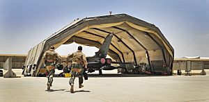 RAF Aircrew Scrambling to a Tornado GR4 in Afghanistan MOD 45157228