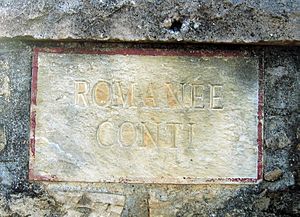 Romanée Conti sign on wall