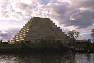 The Ziggurat Building on the Sacramento River in West Sacramento