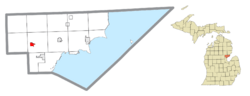 Location within Arenac County