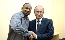 Vladimir Putin with Roy Jones