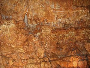 Brown formation in cavern