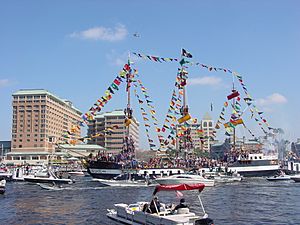 Gasparilla Pirate Fest 2003 - Pirate Flagship Invading Tampa