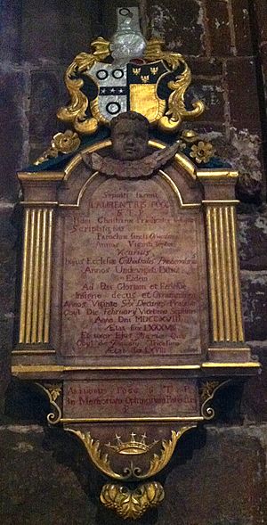 Memorial to Laurentius Fogg in Chester Cathedral