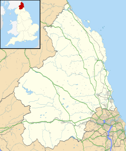 Map showing the location of Yeavering Bell