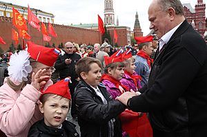 RIAN archive 910756 Young Pioneer induction ceremony held on Moscow's Red Square