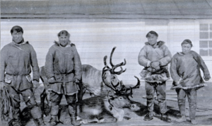 Siberian herders at Teller Reindeer Station