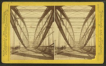 Smithfield St. Bridge, Pittsburg, Pa, from Robert N. Dennis collection of stereoscopic views