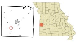 Location of Moundville, Missouri