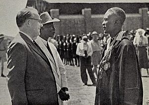 A. Creech Jones and Chief Nsefu at Fort Jameson