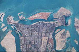 Abu Dhabi from Space-ISS006-E-32079-March 2003