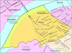 Census Bureau map of Palmyra, New Jersey