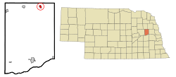 Location within Colfax County and Nebraska