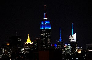 Empire State Building Blue Obama Election