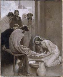 Jesus Washing the Feet of his Disciples (Albert Edelfelt) - Nationalmuseum - 18677