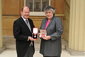 John McCanny and Sally Wheeler 2017 Knighthood and OBE Investitures.jpg