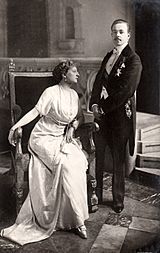 Manuel II and his wife Augusta Victoria