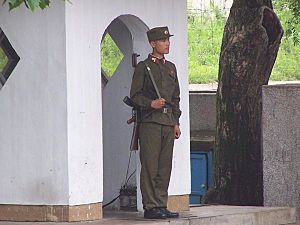 North Korean soldier Demilitarized Zone of Korea 2005