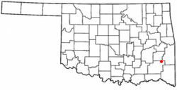 Location of Albion, Oklahoma