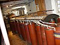 Restored primary level spinning machine at Quarry Bank Mill