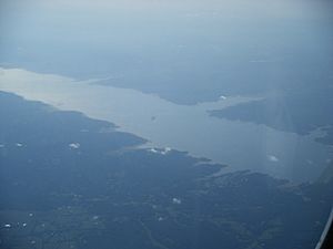 Sardis Lake MS from airplane